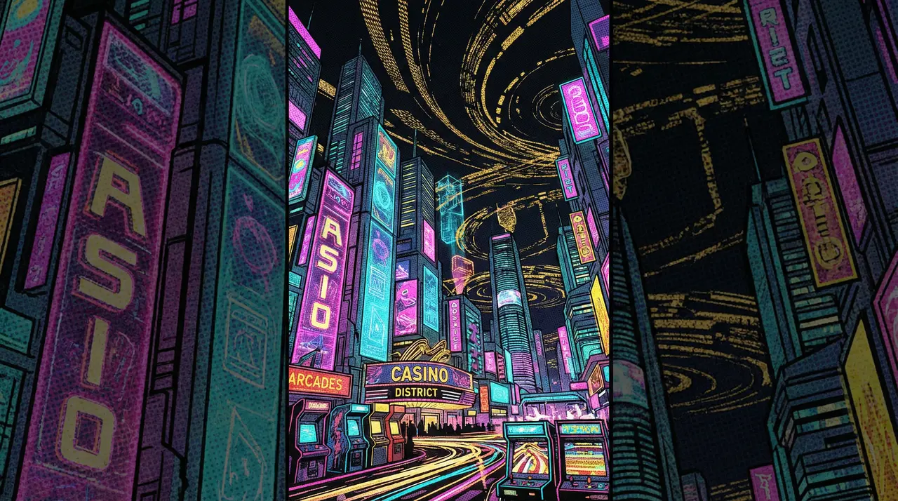 赌博软件 - 赛博不夜城波普艺术全景